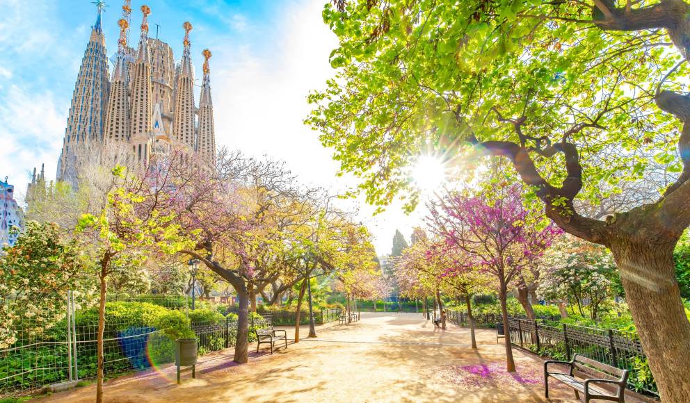 Sagrada Familia in Spring. Barcelona